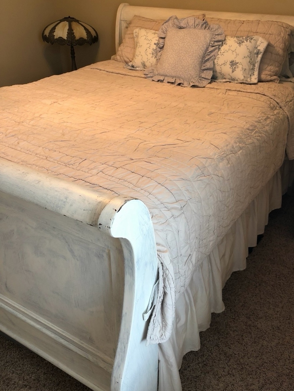Gray Ruffled Queen Sheet Set - Picture 5 of 7